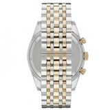  Shop Authentic Emporio Armani Tazio Chronograph Blue Dial Gold & Silver Stainless Steel Strap Watch For Men - AR8030 - Luxxuri