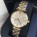  Shop Authentic Emporio Armani Gianni T Bar White Dial Two Tone Steel Strap Watch For Women - AR8031 - Luxxuri