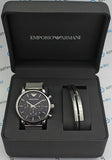  Shop Authentic Emporio Armani Luigi Black Dial Silver Mesh Bracelet Watch For Men - AR8032 - Luxxuri