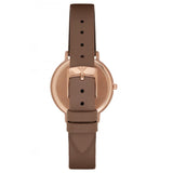  Shop Authentic Emporio Armani Classic Analog Silver Dial Brown Leather Strap Watch For Women - AR8040 - Luxxuri