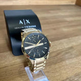 Shop Authentic Armani Exchange Hampton Chronograph Black Dial Gold Steel Strap Watch For Men - AX2122 - Luxxuri