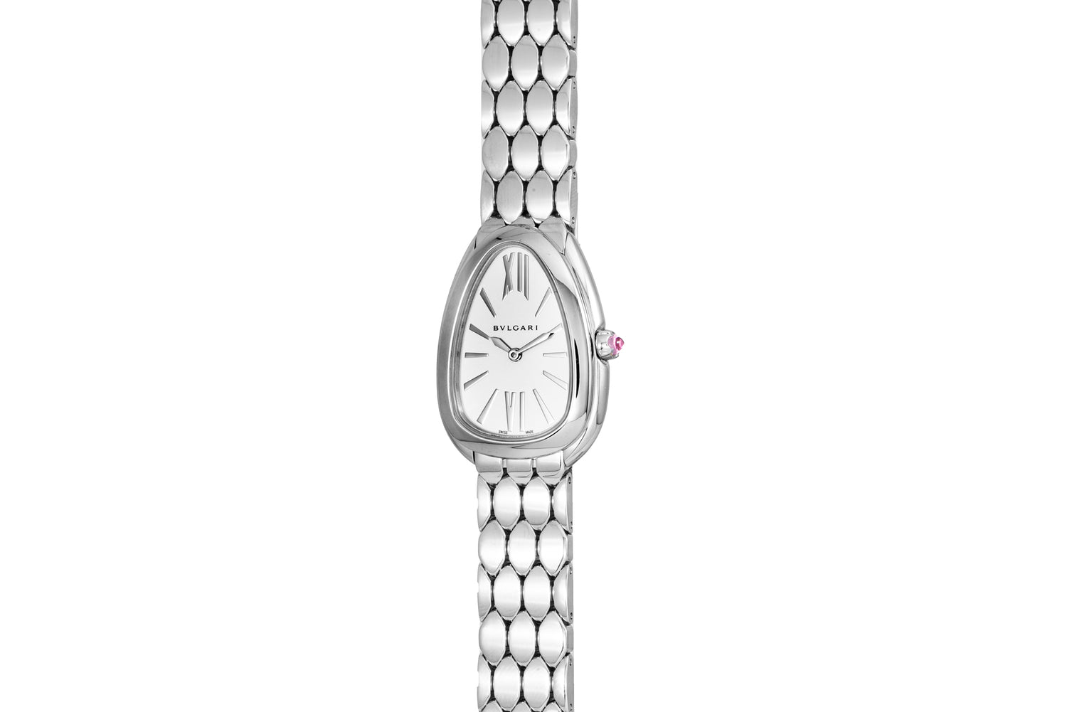  Shop Authentic Bvlgari Serpenti Seduttori Quartz White Dial Silver Steel Strap Watch for Women - SERPENTI103141 - Luxxuri