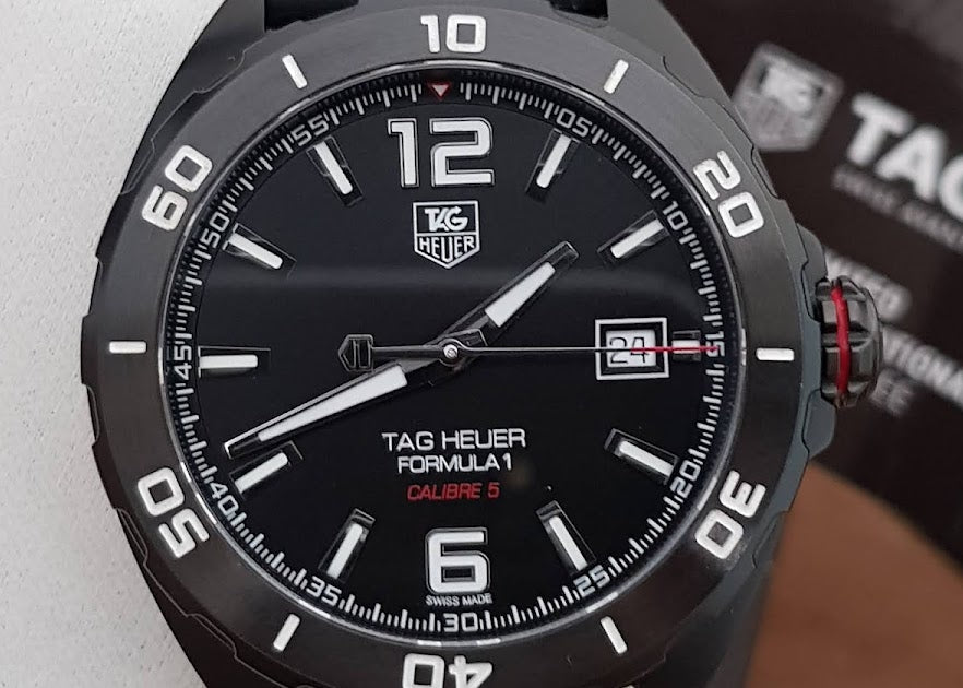  Shop Authentic Tag Heuer Formula 1 Automatic Black Dial Black Rubber Strap Watch for Men - WAZ2115.FT8023 - Luxxuri