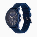  Shop Authentic Armani Exchange Outerbanks Chronograph Blue Dial Blue Silicone Strap Watch For Men - AX1327 - Luxxuri