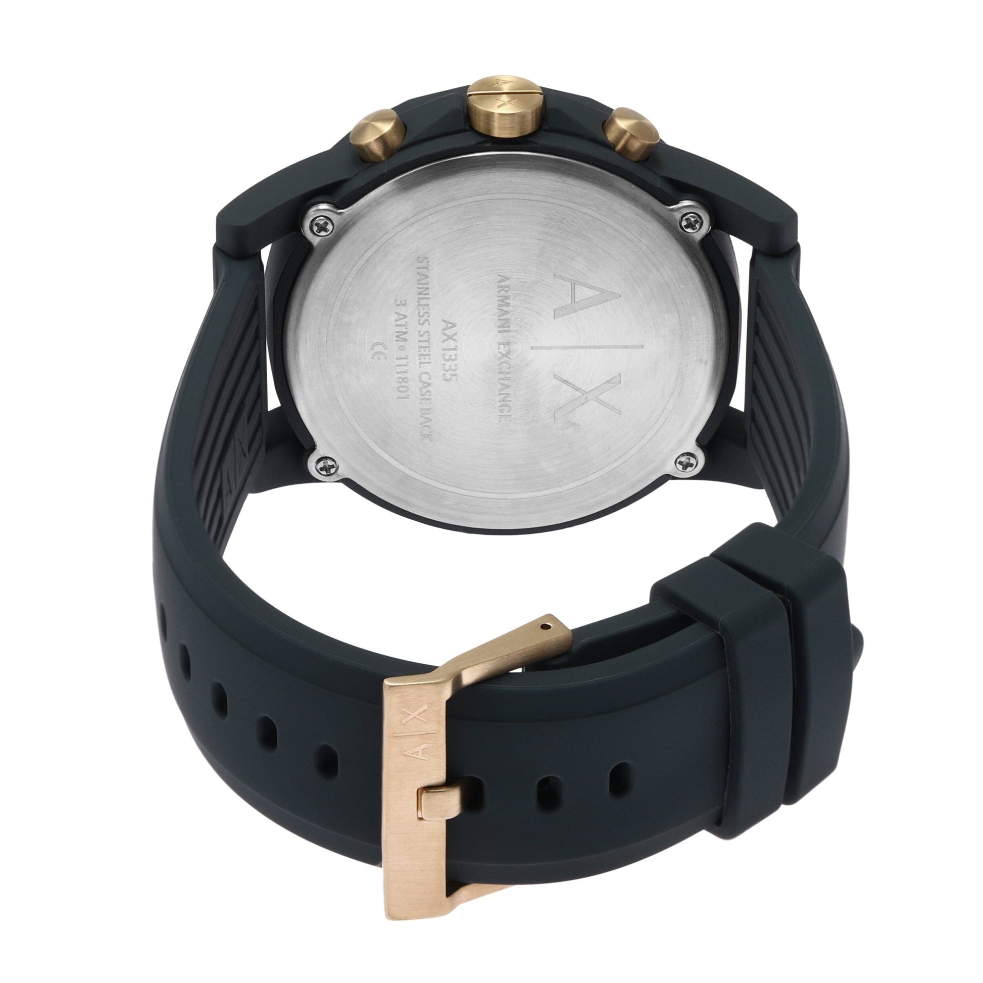  Shop Authentic Armani Exchange Outerbanks Chronograph Blue Dial Blue Silicone Strap Watch For Men - AX1335 - Luxxuri