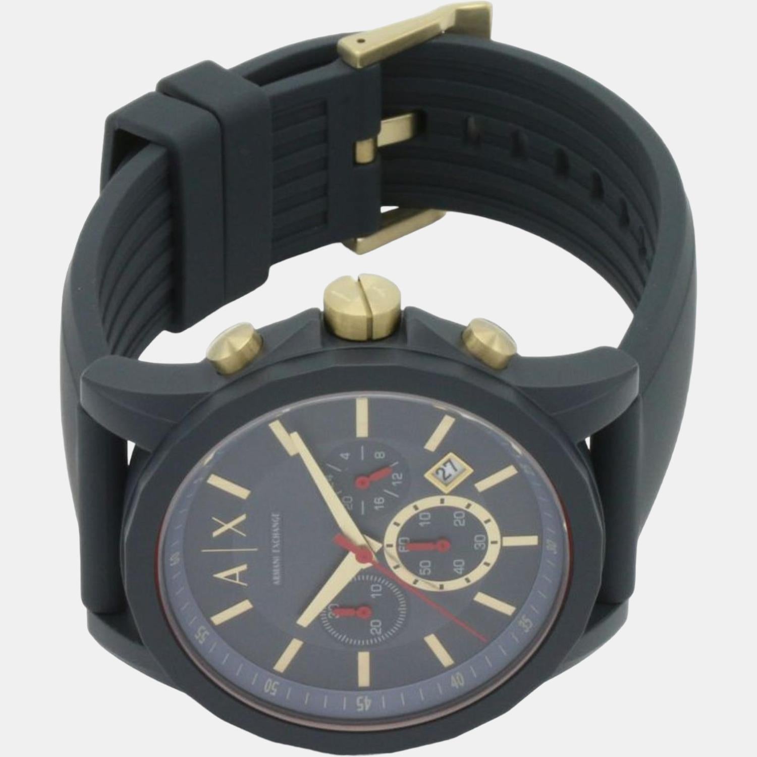  Shop Authentic Armani Exchange Outerbanks Chronograph Blue Dial Blue Silicone Strap Watch For Men - AX1335 - Luxxuri