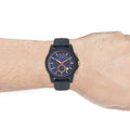  Shop Authentic Armani Exchange Outerbanks Chronograph Blue Dial Blue Silicone Strap Watch For Men - AX1335 - Luxxuri