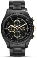  Shop Authentic Armani Exchange Chronograph Black Dial Black Steel Strap Watch For Men - AX1604 - Luxxuri