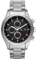  Shop Authentic Armani Exchange The Driver Chronograph Black Dial Silver Steel Strap Watch For Men - AX1612 - Luxxuri