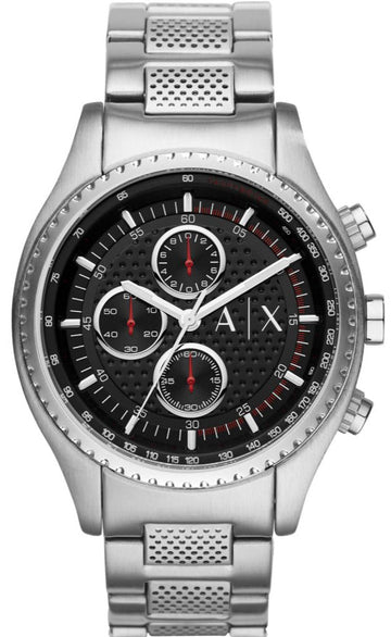  Shop Authentic Armani Exchange The Driver Chronograph Black Dial Silver Steel Strap Watch For Men - AX1612 - Luxxuri