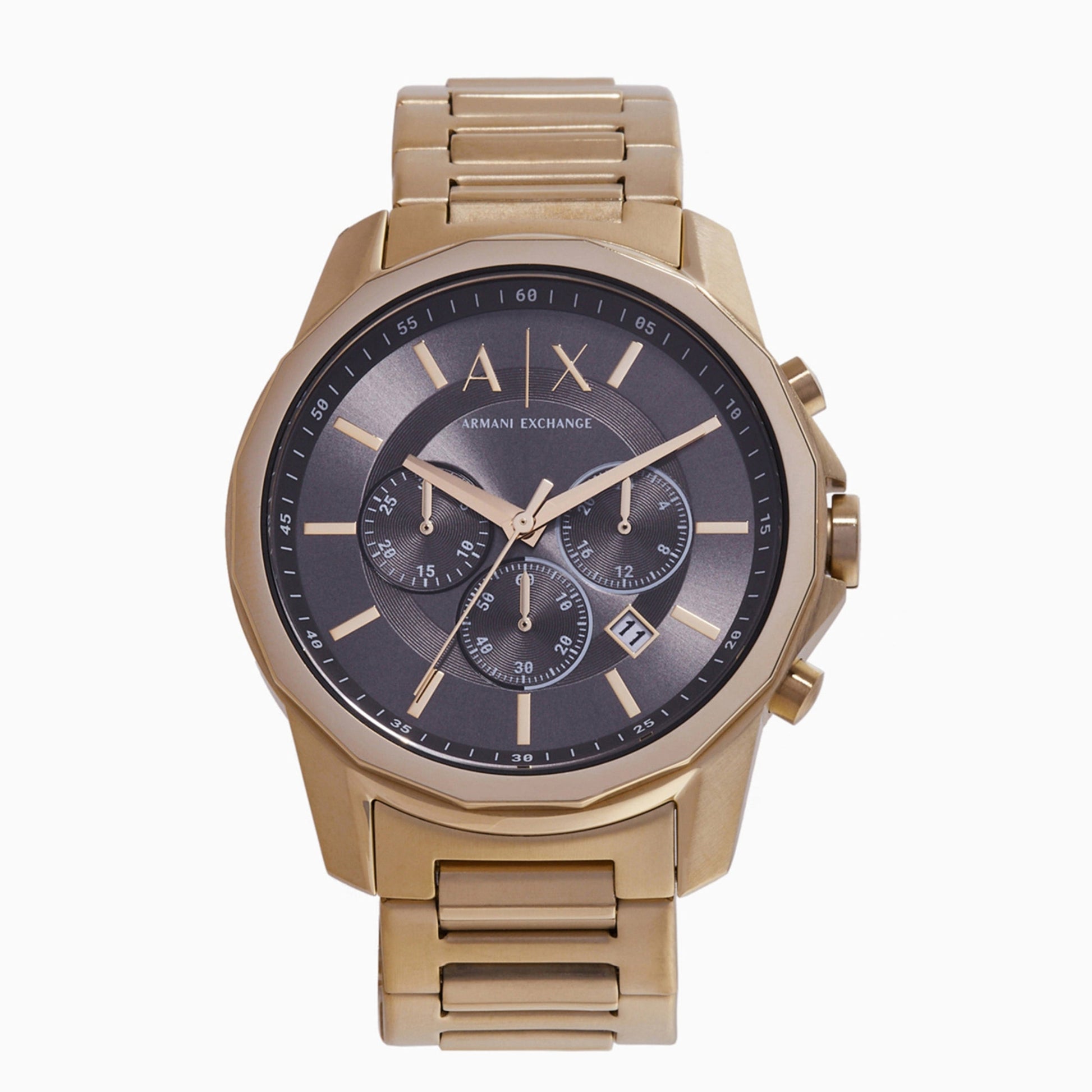  Shop Authentic Armani Exchange Banks Chronograph Black Dial Gold Steel Strap Watch For Men - AX1721 - Luxxuri