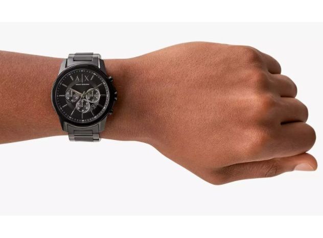  Shop Authentic Armani Exchange Banks Chronograph Black Dial Black Steel Strap Watch For Men - AX1722 - Luxxuri