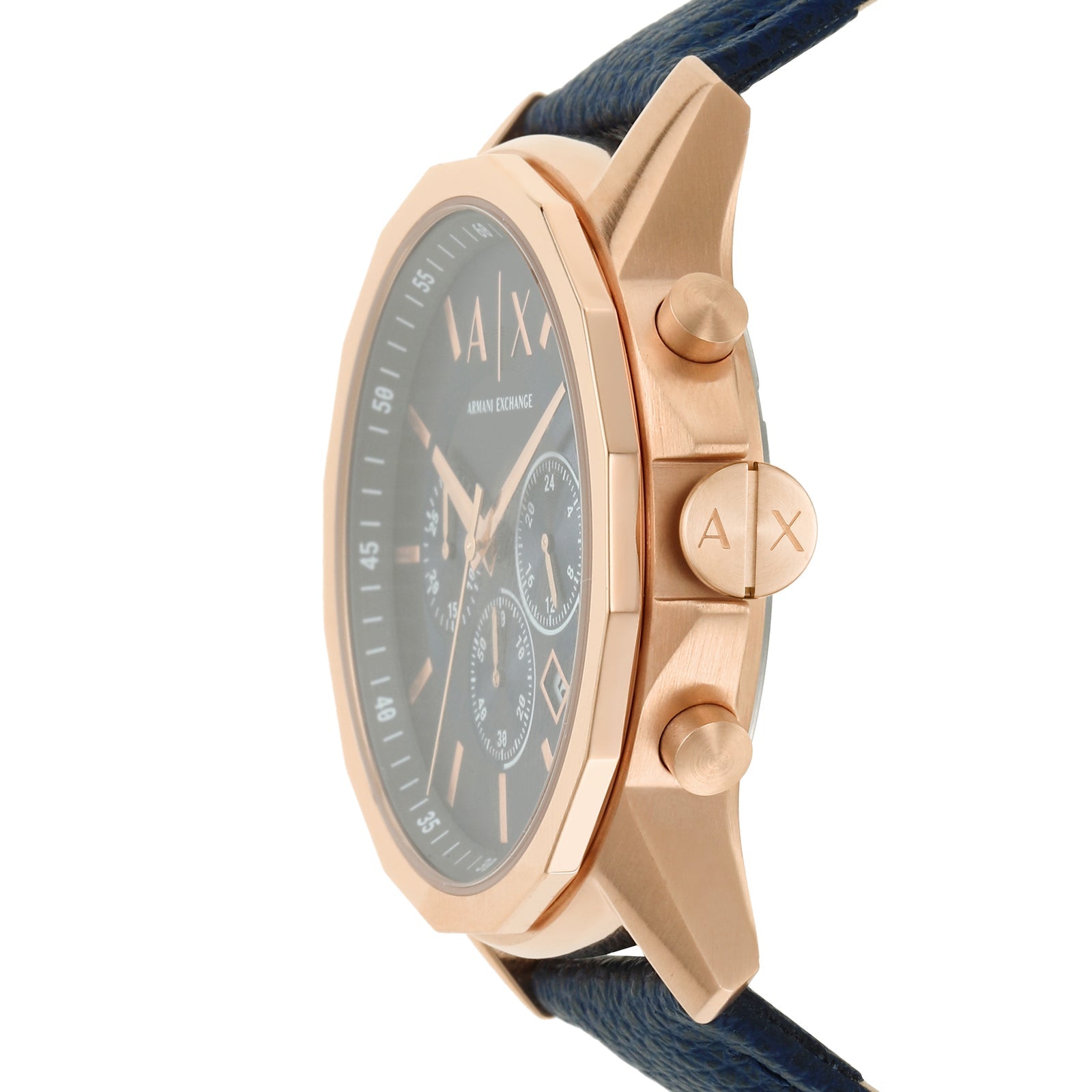  Shop Authentic Armani Exchange Banks Chronograph Blue Dial Blue Leather Strap Watch For Men - AX1723 - Luxxuri