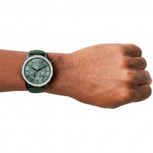  Shop Authentic Armani Exchange Banks Chronograph Green Dial Green Leather Strap Watch For Men - AX1725 - Luxxuri