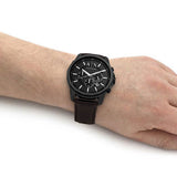  Shop Authentic Armani Exchange Outerbanks Chronograph Black Dial Brown Leather Strap Watch For Men - AX1732 - Luxxuri