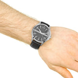  Shop Authentic Armani Exchange Hampton Chronograph Black Dial Black Leather Strap Watch For Men - AX2101 - Luxxuri