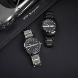  Shop Authentic Armani Exchange Hampton Chronograph Black Dial Black Steel Strap Watch For Men - AX2104 - Luxxuri