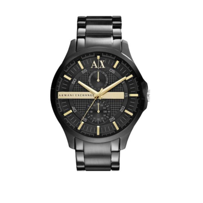 Shop Authentic Armani Exchange Hampton Chronograph Black Dial Black Steel Strap Watch For Men - AX2121 - Luxxuri