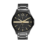  Shop Authentic Armani Exchange Hampton Chronograph Black Dial Black Steel Strap Watch For Men - AX2121 - Luxxuri