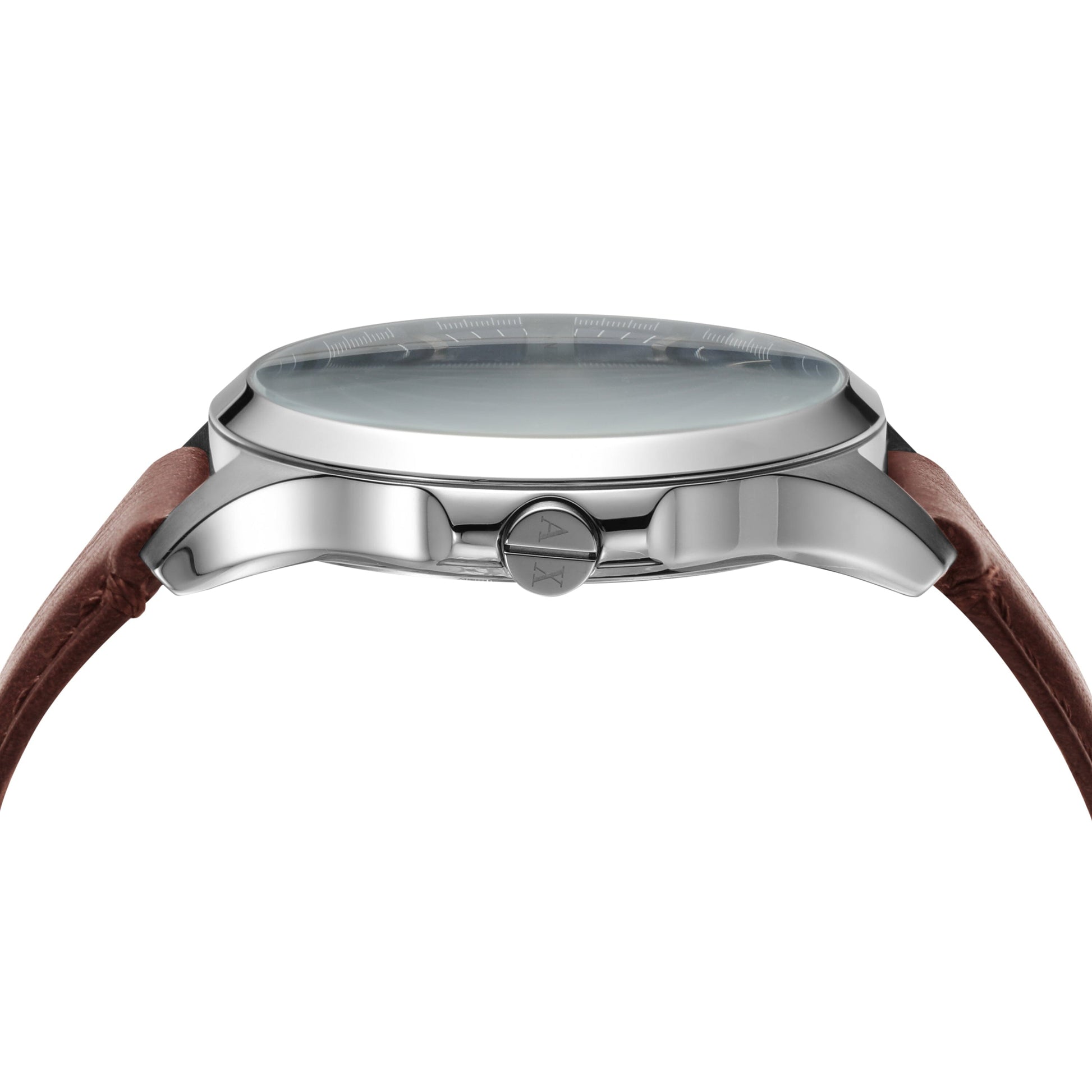  Shop Authentic Armani Exchange Hampton Chronograph Blue Dial Brown Leather Strap Watch For Men - AX2133 - Luxxuri