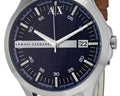  Shop Authentic Armani Exchange Hampton Chronograph Blue Dial Brown Leather Strap Watch For Men - AX2133 - Luxxuri