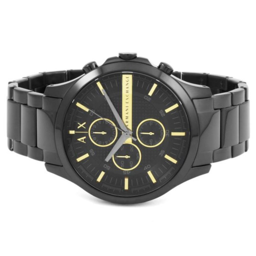  Shop Authentic Armani Exchange Hampton Chronograph Black Dial Black Steel Strap Watch For Men - AX2164 - Luxxuri