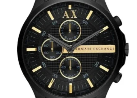  Shop Authentic Armani Exchange Hampton Chronograph Black Dial Black Steel Strap Watch For Men - AX2164 - Luxxuri