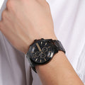  Shop Authentic Armani Exchange Hampton Chronograph Black Dial Black Steel Strap Watch For Men - AX2164 - Luxxuri