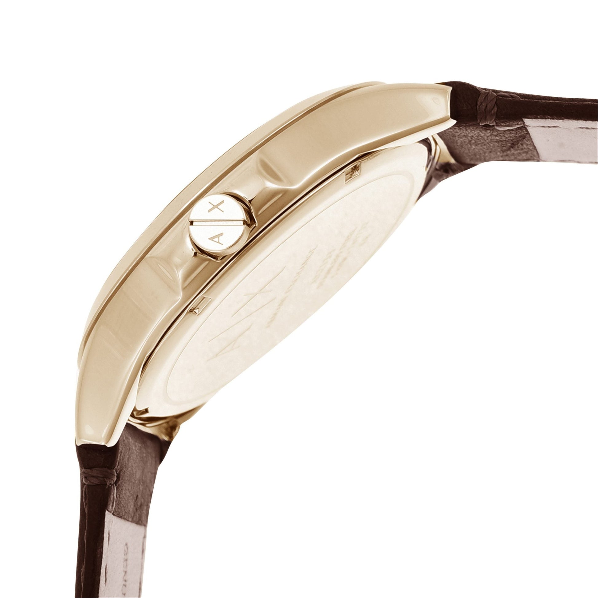  Shop Authentic Armani Exchange Hampton Chronograph Blue Dial Brown Leather Strap Watch For Men - AX2172 - Luxxuri