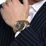  Shop Authentic Armani Exchange Hampton Chronograph Grey Dial Two Tone Steel Strap Watch For Men - AX2403 - Luxxuri