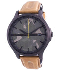  Shop Authentic Armani Exchange Hampton Chronograph Green Dial Brown Leather Strap Watch For Men - AX2412 - Luxxuri