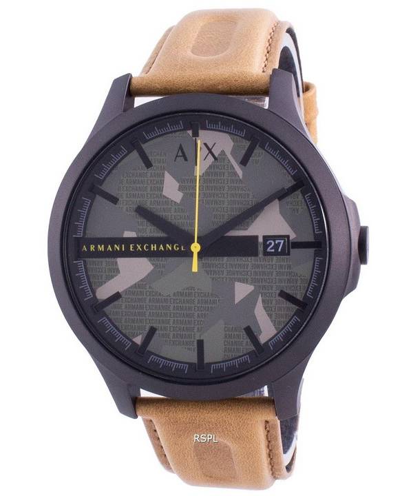  Shop Authentic Armani Exchange Hampton Chronograph Green Dial Brown Leather Strap Watch For Men - AX2412 - Luxxuri