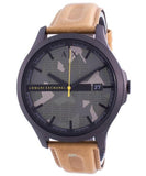  Shop Authentic Armani Exchange Hampton Chronograph Green Dial Brown Leather Strap Watch For Men - AX2412 - Luxxuri