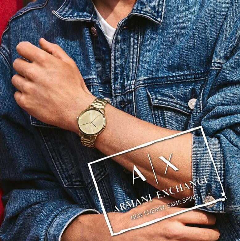  Shop Authentic Armani Exchange Cayde Analog Gold Dial Gold Steel Strap Watch For Men - AX2707 - Luxxuri