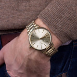  Shop Authentic Armani Exchange Cayde Analog Gold Dial Gold Steel Strap Watch For Men - AX2707 - Luxxuri