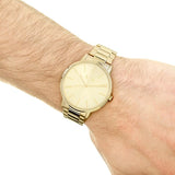  Shop Authentic Armani Exchange Cayde Analog Gold Dial Gold Steel Strap Watch For Men - AX2707 - Luxxuri
