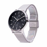  Shop Authentic Armani Exchange Cayde Chronograph Black Dial Silver Mesh Strap Watch For Men - AX2714 - Luxxuri