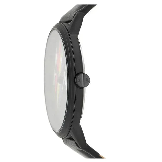  Shop Authentic Armani Exchange Cayde Analog Black Dial Black Leather Strap Watch For Men - AX7120 - Luxxuri
