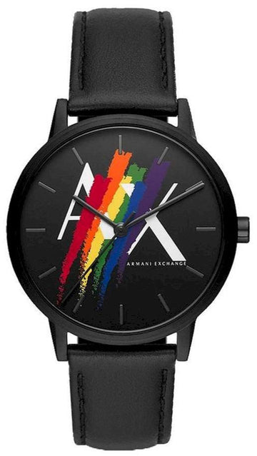  Shop Authentic Armani Exchange Cayde Analog Black Dial Black Leather Strap Watch For Men - AX7120 - Luxxuri