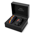  Shop Authentic Armani Exchange Cayde Analog Black Dial Black Leather Strap Watch For Men - AX7120 - Luxxuri