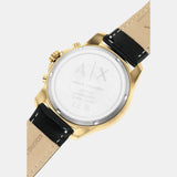  Shop Authentic Armani Exchange Outerbanks Chronograph Black Dial Black Leather Strap Watch For Men - AX7133 - Luxxuri