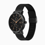  Shop Authentic Armani Exchange Cayde Chronograph Black Dial Black Mesh Strap Watch For Men - AX2716 - Luxxuri