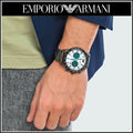  Shop Authentic Emporio Armani Mario Chronograph White Dial Black Steel Strap Watch For Men - AR11471 - Luxxuri