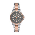 Fossil Blue Dive Three Hand Gray Dial Two Tone Steel Strap Watch For Women - ES5348