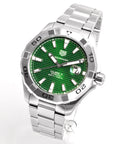  Shop Authentic Tag Heuer Aquaracer Calibre 5 Automatic Green Dial Silver Steel Strap Watch for Men - WAY2015.BA0927 - Luxxuri