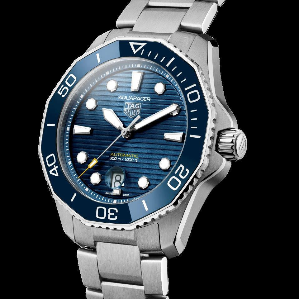  Shop Authentic Tag Heuer Aquaracer Professional 300 Automatic Blue Dial Silver Steel Strap Watch for Men - WBP201B.BA0632 - Luxxuri