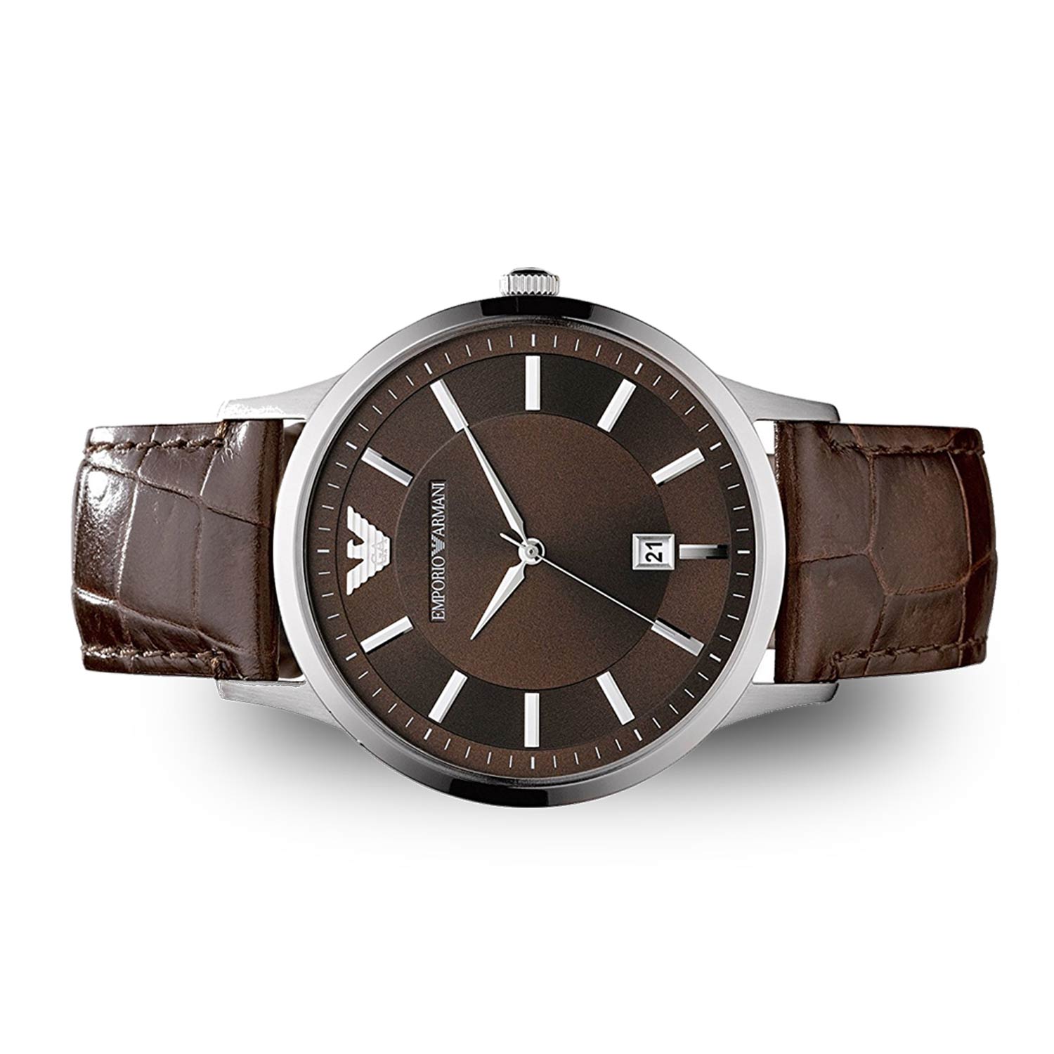  Shop Authentic Emporio Armani Renato Classic Brown Dial Brown Leather Strap Watch For Men - AR2413 - Luxxuri