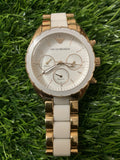  Shop Authentic Emporio Armani Sportivo White Dial Rose Gold & White Steel Strap Watch For Women - AR5942 - Luxxuri