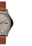  Shop Authentic Armani Exchange Hampton Chronograph Grey Dial Brown Leather Strap Watch For Men - AX2414 - Luxxuri