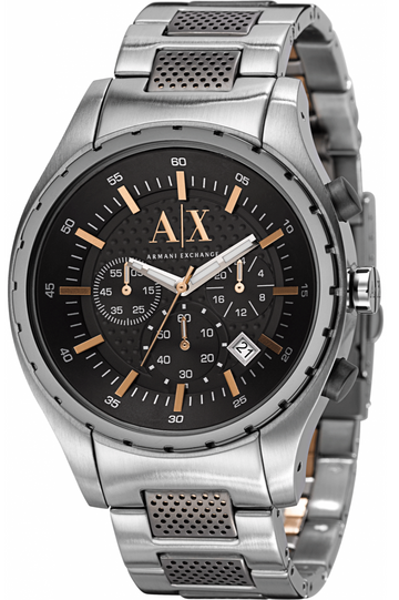  Shop Authentic Armani Exchange Chronograph Black Dial Silver Steel Strap Watch For Men - AX1093 - Luxxuri
